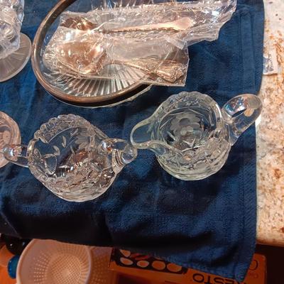 CRYSTAL AND GLASS SERVING PIECES