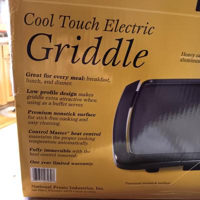 NEW PRESTO COOL TOUCH ELECTRIC GRIDDLE