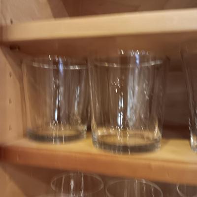 CORELLE DINNERWARE AND DRINKING GLASSES