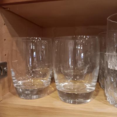 CORELLE DINNERWARE AND DRINKING GLASSES