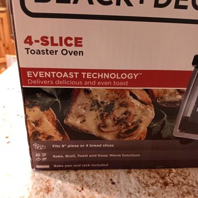NEW BLACK & DECKER 4 SLICE TOASTER OVEN