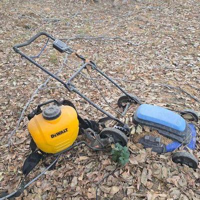 #1902 • Kobalt Lawn Mower, DeWalt Backpack Sprayer and Heat Gun
