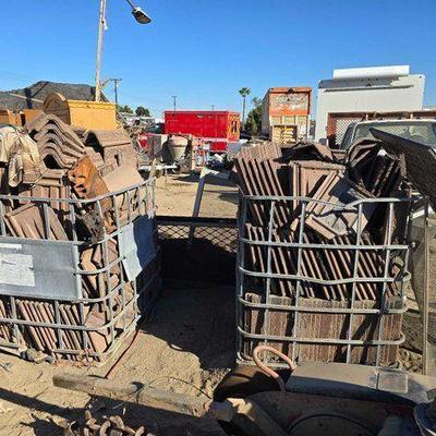 #5410 • 8 Aluminum Crates of Roofing Tiles

