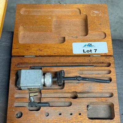 Lufkin Miti-Mite metal piece in wood box