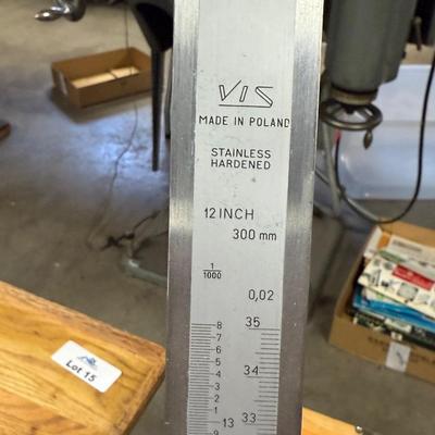 VIS Made in Poland large Metal Caliper in Wooden Box