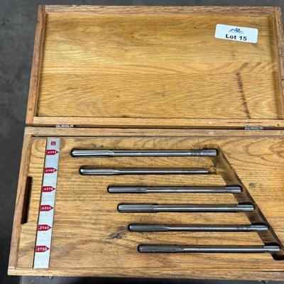 L & I Dowel Pin Reamers in wood box