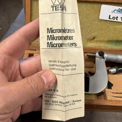 Tesa Micrometer in wood box