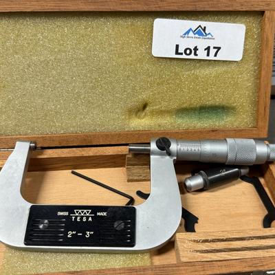 Tesa Micrometer in wood box