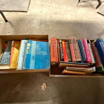 2 Boxes of vintage Shop/Tool Manuals & Books Hard & Soft Cover