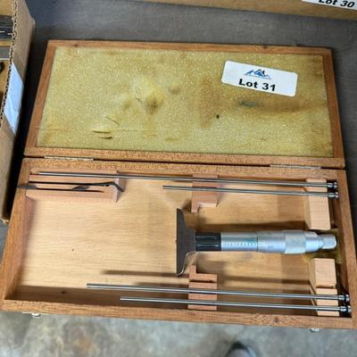 Tesa Radius Depth Gauge in wood box