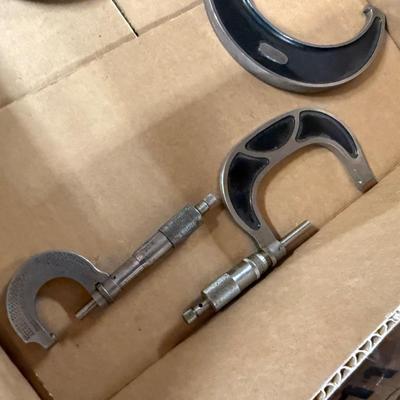 Box of various micrometers – 7 total