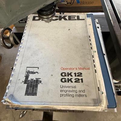 Friedrich Deckel GK12 Pantograph - Universal Engraving & Profiling Miller Machine