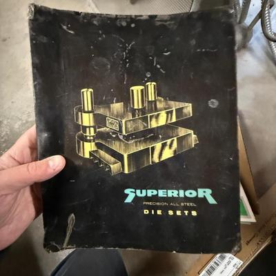 2 Boxes of vintage machine ads/manuals & others