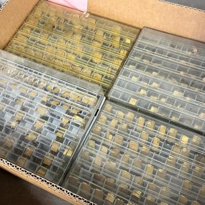 2 Boxes of Brass Plate Letters/Templates – in various sizes