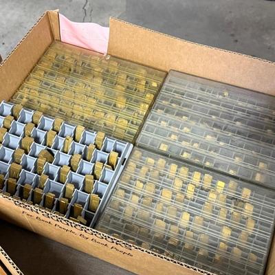 2 Boxes of Brass Plate Letters/Templates – in various sizes