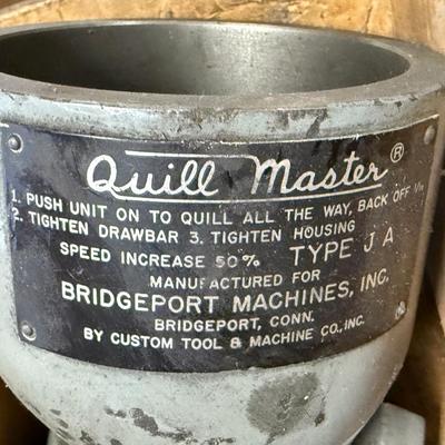 Quill Master Type JA metal milling component