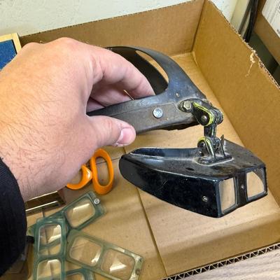 Box of Magnifying Goggles – Surgical Telescopes & scissors