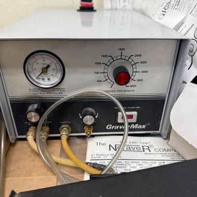 2 Boxes w/Gravermax Electronic Engraving Machine & Components
