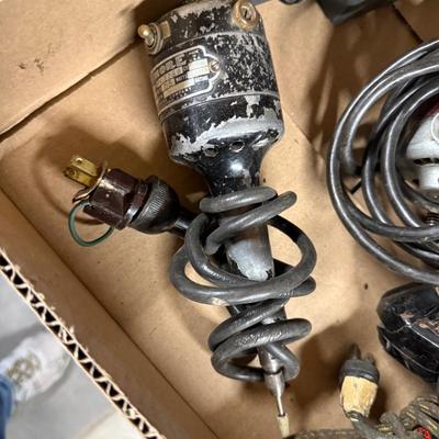 Box of 5 Misc. Electrical Tools – Sanders/soldering gun/drill/electric screwdriver