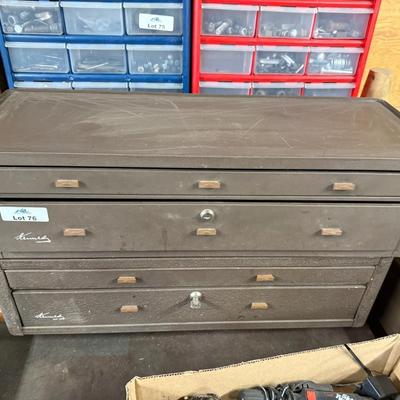 2 Brown metal Kennedy Tool Boxes – 2 drawers each