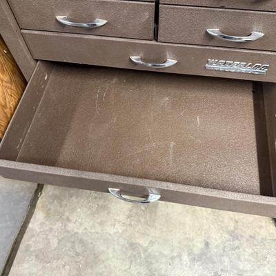 WaterLoo Industrial 9 Drawer Brown Metal locking Tool Box