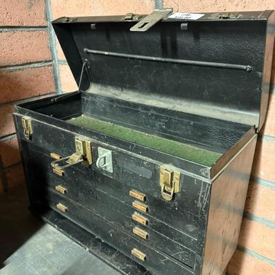 Black metal tool Box