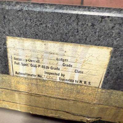 Mojave Black Granite Precision Surface Inspection Plate on Steel Frame with Cover