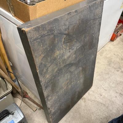 Mojave Black Granite Precision Surface Inspection Plate on Steel Frame with Cover