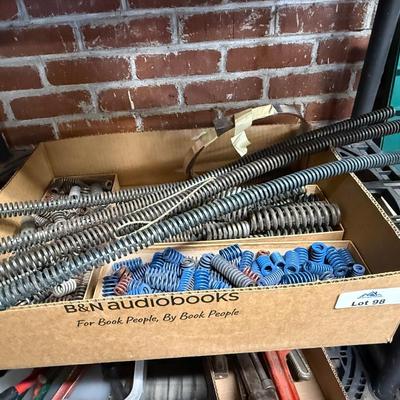 Box of various Metal Machine Springs