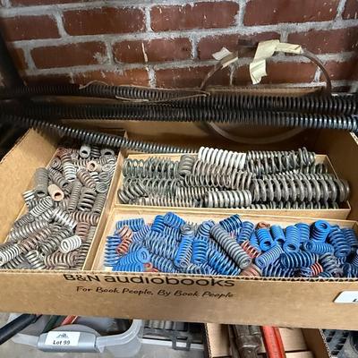 Box of various Metal Machine Springs