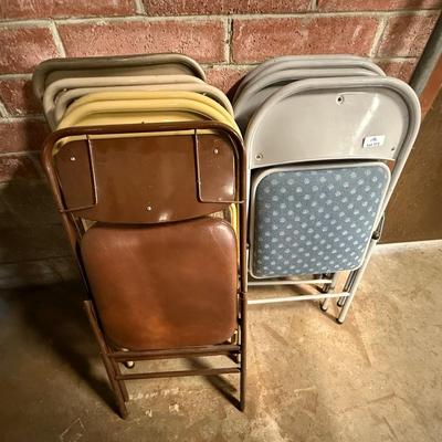 10 Metal Folding Chairs - Good for extra guest seating
