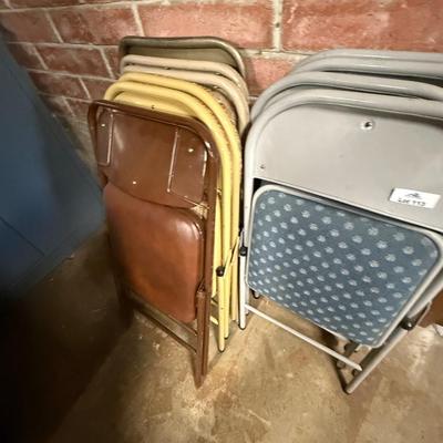 10 Metal Folding Chairs - Good for extra guest seating
