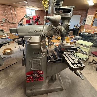 Sale Photo Thumbnail #447: Model BRJ 1 HP on 220 -HEAVY. Machine is bolted to the floor.  Obviously this will require special circumstances to move. I recommend previewing auction to assess moving logistics. This is the largest machine in the shop.