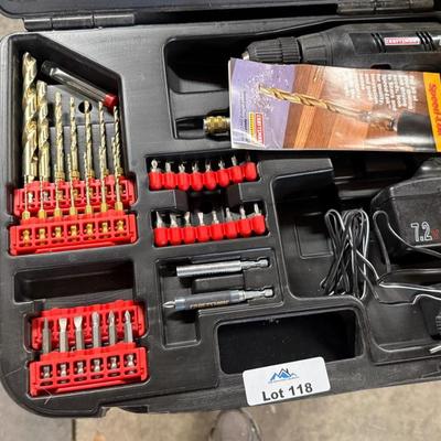 Craftsman Electric cordless drill Model 973.111620 w/bits +