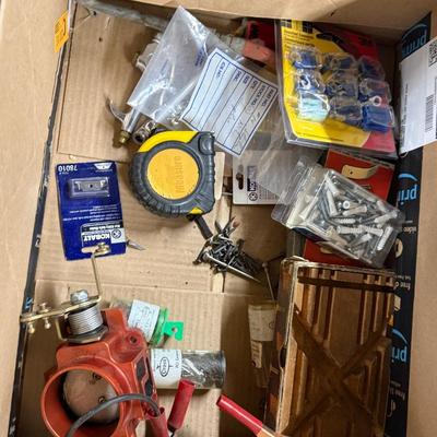 Box of misc. things-Glues, Gasketing System, screws, connector
