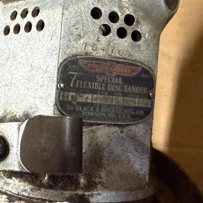Vintage Black & Decker 7” Flexible Disc Sander