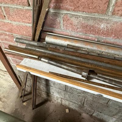 Lot of various scrap metal pieces – Steel & aluminum 5" bar stock + more