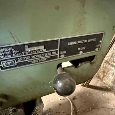 Vintage Green Metal Band Saw – Kysor Model R