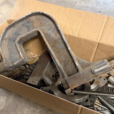 long box of misc. metal components