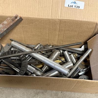 long box of misc. metal components