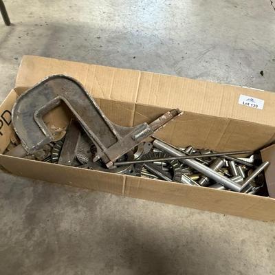 long box of misc. metal components