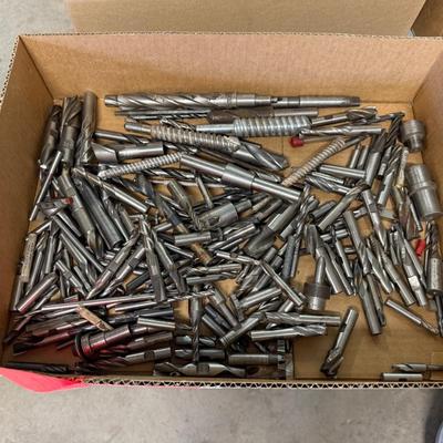 Flat of metal drill bits/milling bits & components