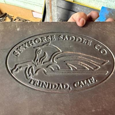 Reno themed Metal/Copper/Plastic Stamping Plates in 3 boxes + leather