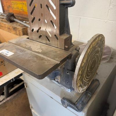 ToolKraft Model 335A Grinder Sander w/metal cabinet below