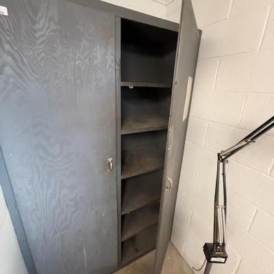 Wood tall storage cabinet