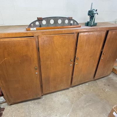 Wood 4 Door Cabinet - Approx. 4 - 1/2" tall by 8" long