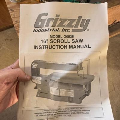 Grizzly Model G0536 16” Electric Scroll Saw