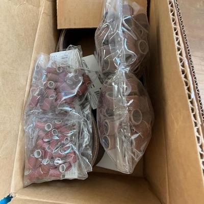Box of Sanding accessories – grinding wheels/sm. Dremmel size