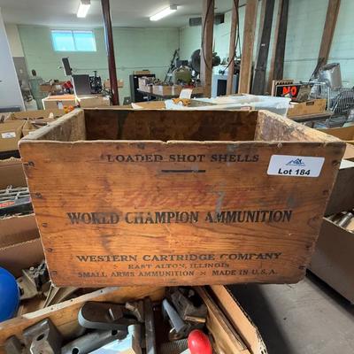 Western Cartridge Co. Vintage Ammunition Wooden Crate