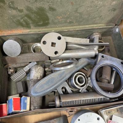 Box of misc. Milling machine components-bearings,chucks